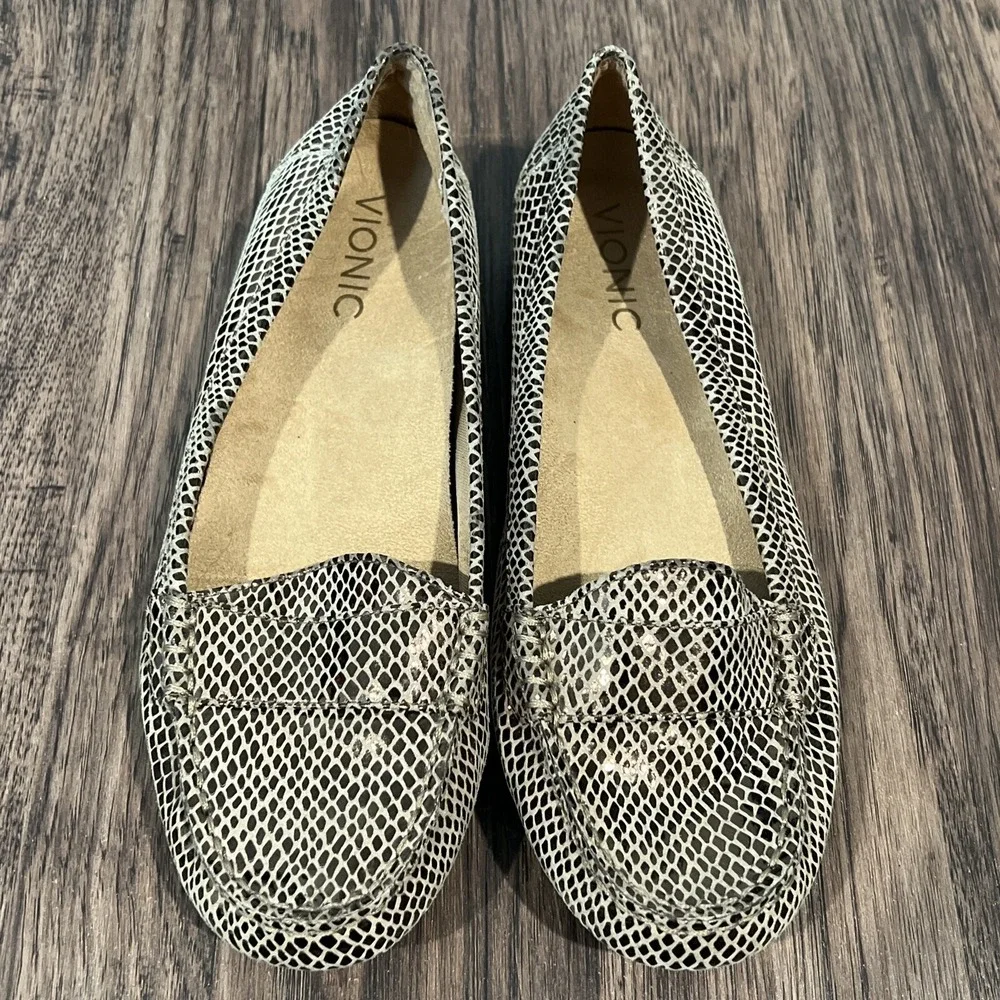 Vionic Larrun Women's 6.5 Shoes Brown Bronze Comfort Orthotic Slip On Loafers